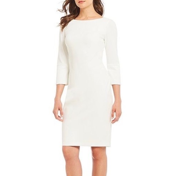 Calvin Klein Dresses & Skirts - Calvin Klein 3/4 Split Sleeve Scuba Crepe Sheath Dress NWT Size 22W